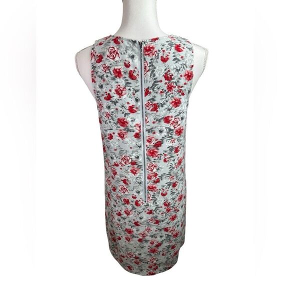 Kensie Windy Roses Floral Sleeveless Shift Dress Multi-Color Rear Zip Size S - Picture 7 of 13